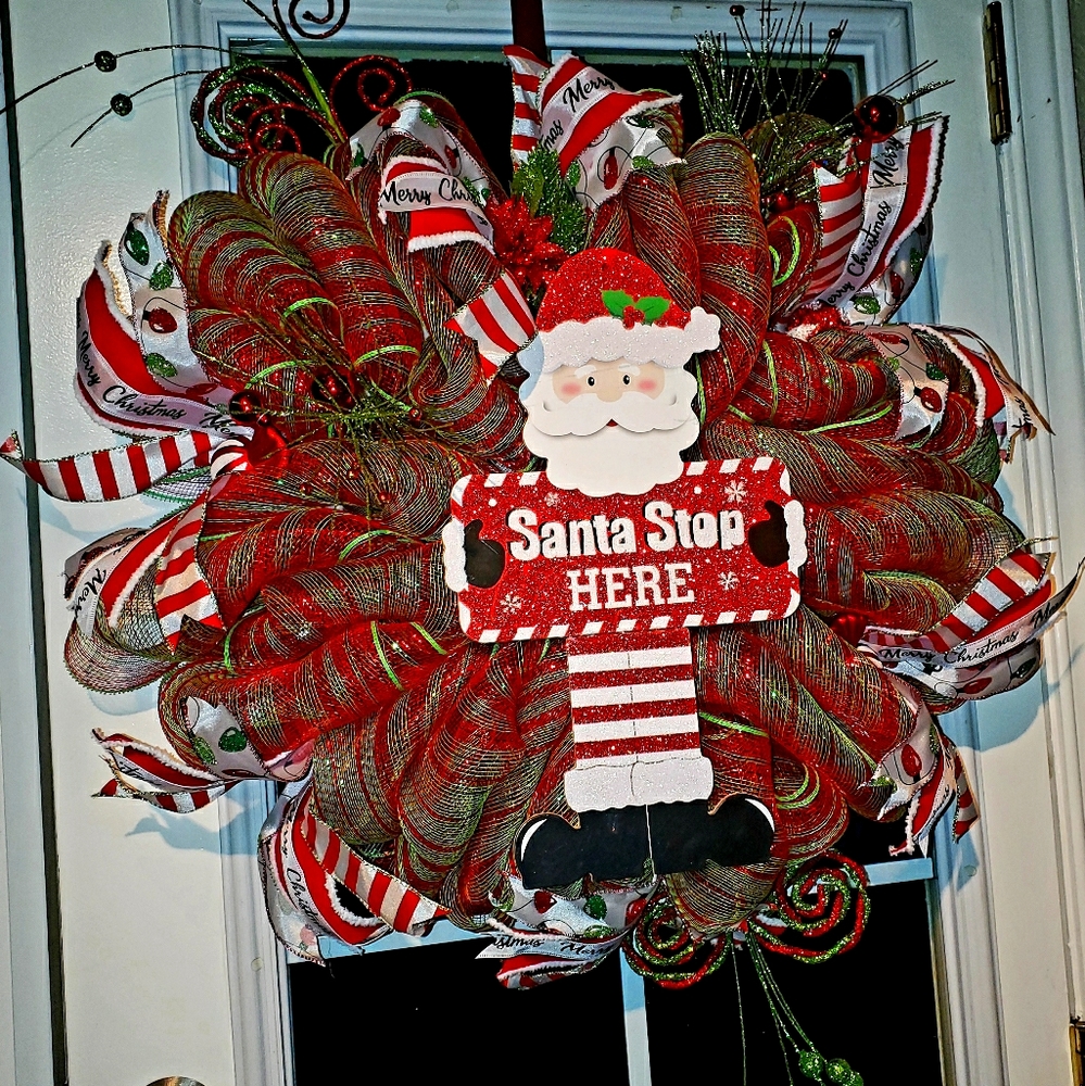 Santa Christmas Wreath